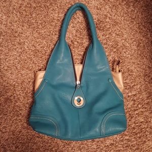 Turquoise and Gold Boutique Purse